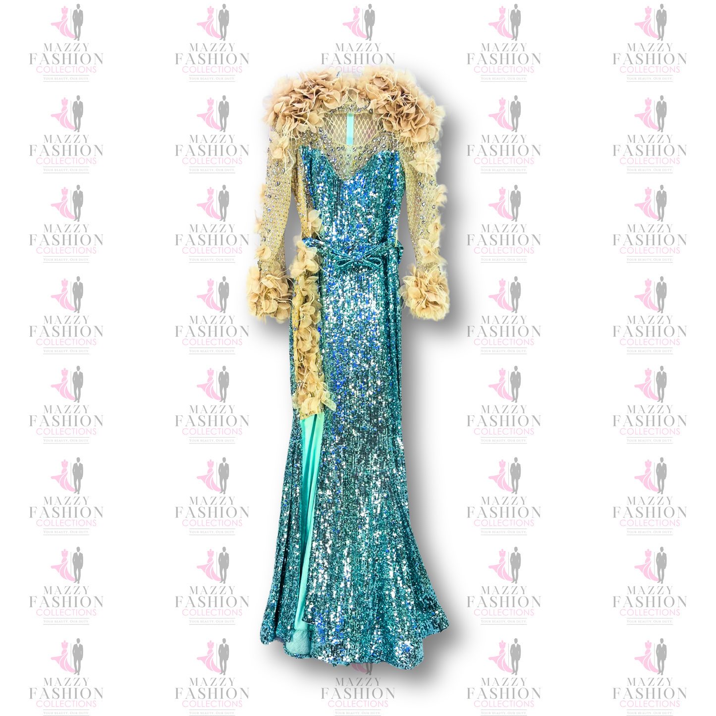 Luxury Gown Sequence Blue