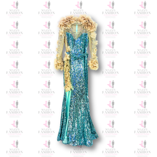 Luxury Gown Sequence Blue